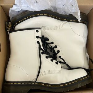 White Dr. Martens boots